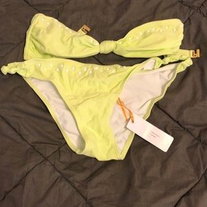 NEW WITH TAGS mint green polka dot bikini 👙